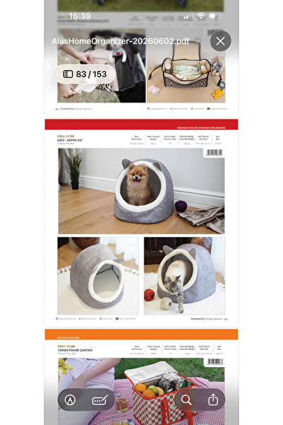 Kedi Kulaklı Tasarım Keçe Kedi Yuvası – Peluş Minderli Kapalı Kedi Yatağı