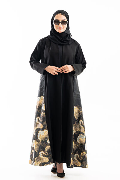 Hasnaa Abaya عباية شجون بتدخيلات اورجنزا ذهبي
