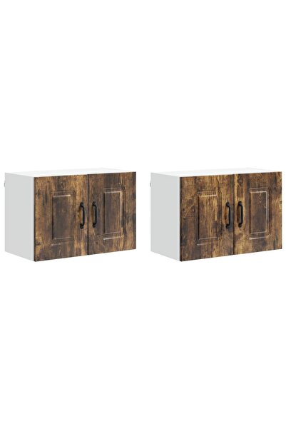 vidaxl Dulap de bucătărie Kalmar 2 pcs Stejar fumuriu 60 x 31 x 40 cm