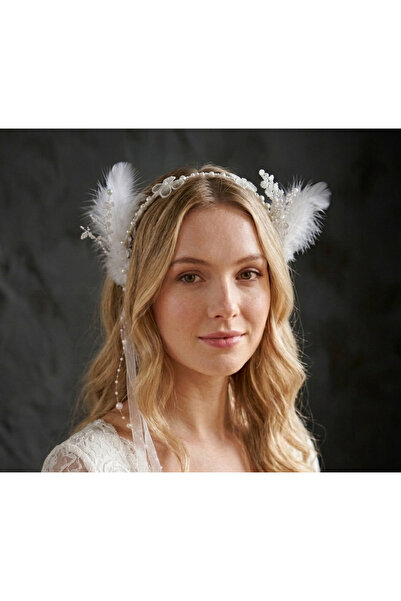 GlassySKY Helen Beaded Wheat Spike Flower and Pearl Figured Hair Accessory Bi...