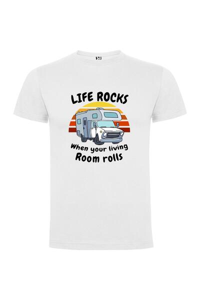 iLovePrints Rolling Life Rocks RV Tshirt