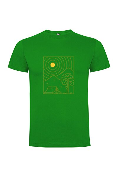 iLovePrints Tent & Trees Outdoors Tshirt