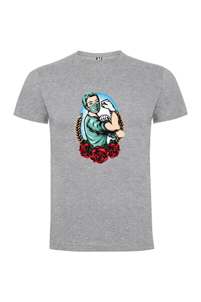 iLovePrints Roses and Masked Man Tshirt