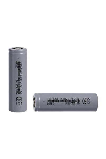 OR-TEC 18650 3.7V 2000mAh 3C Şarj Edilebilir Pil