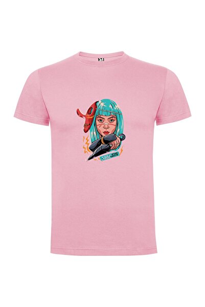iLovePrints Blue-haired Snake Assassin Tshirt