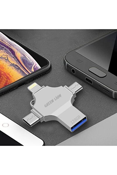 Green Lion محرك أقراص فلاش USB 4 في 1 بسعة 64 جيجابايت