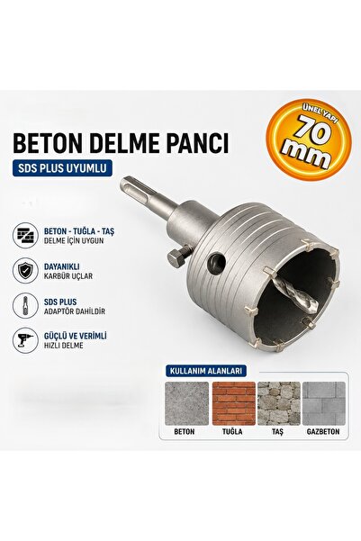 AEL BOSS Boss Boss-81869 Sds Plus Beton Delme Pancı 70 mm Beton Duvar Delma Panç