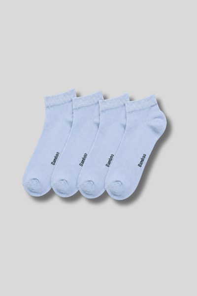aw adawhite Women's 4-Pack Bamboo Booties Socks Multi-Colored