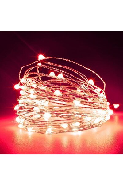 Generic 100 λαμπάκια LED σε σειρά, 10 m, ασημί καλώδιο χαλκού (Copper), σταθε...