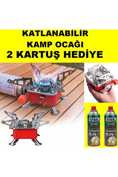 mrtbilisim Portatif Kamp Ocağı Katlanabilir Mini Kamp Ocağı Rüzgara Dayanıklı...