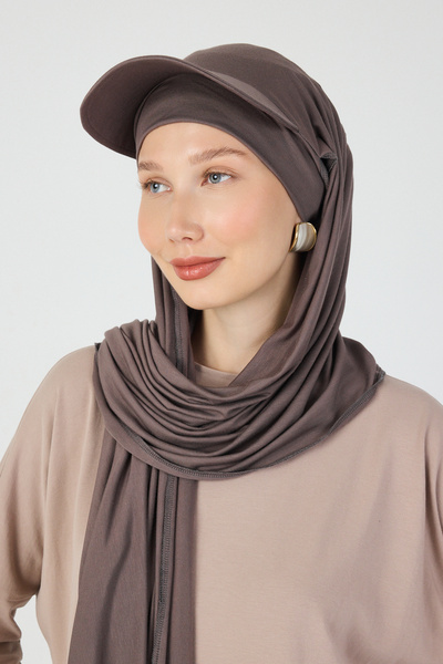Butikgiz Women's Hooded Neck Covering Sporty Comfortable 100% Cotton Combed Cotton Hijab Bonnet