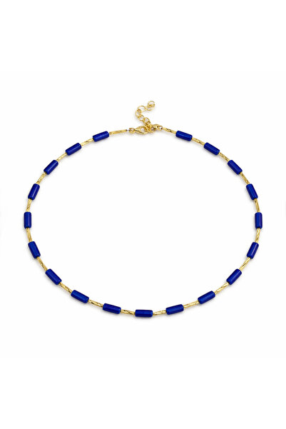 PerleJewelry Blue Stone Gold Kolye