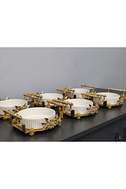 PARILTI HOME COLLECTİON 6-Piece Round Porcelain Presentation Bowl & Breakfast...