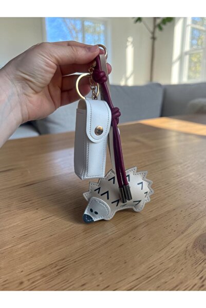 Premium Kirpi, Kalp ve Rujluk Kalpli Çanta Charmı Anahtarlık