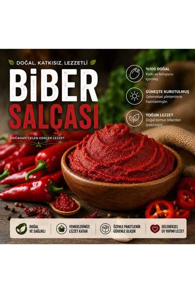 EFDAL KURU GIDA Ev yapımı acı biber salçası - 1 kg %100 doğal katkı ve koruyu...