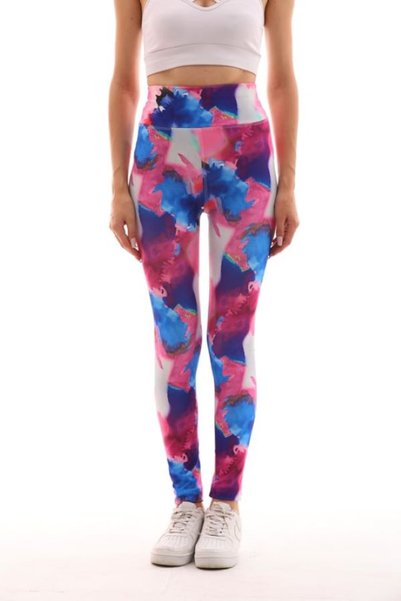 TuZeGiyim Patterned High Waist Recovery Does Not Show Underwear Does Not Take Pot. Women's Sports Tights