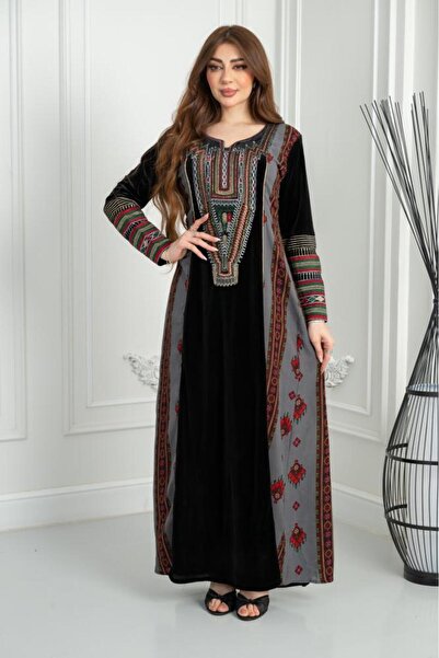 riva fashion Traditional Velvet Jalabiya Luxurious Areej