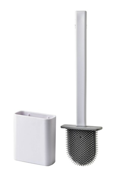 MONDEX Perie de toaletă TPR Bathlab EDA SILICON 10x4x36 cm Alb 1 buc.