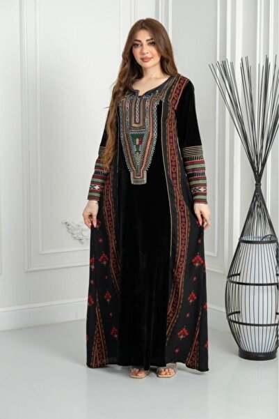 riva fashion Traditional Velvet Jalabiya Luxurious Areej