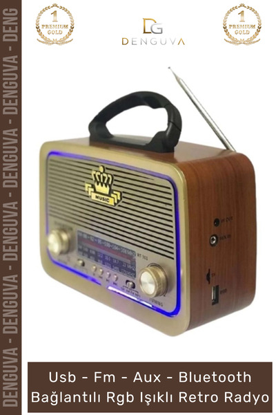 Denguva #Radyo Everton RT675 Bluetooth Nostalji FM USB SD Kart Girişli Şarjlı...