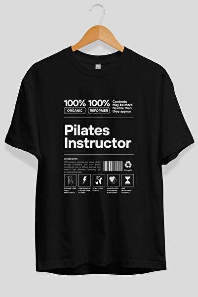 Ankhises Tricou negru cu imprimeu frontal supradimensionat pentru instructor ...