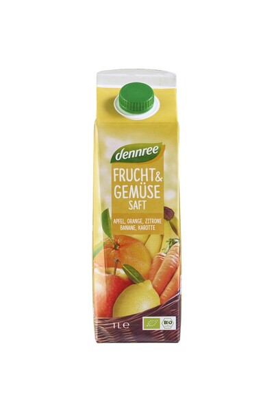 Dennree Suc galben de fructe si legume,