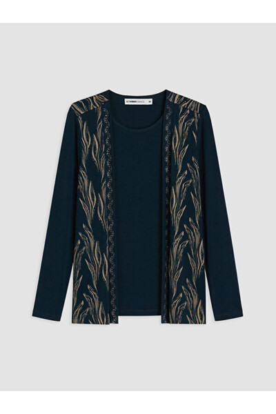 LC Waikiki Quality Pieces from Çelebi Store Shawl Roba Collar Embroidered Blouse