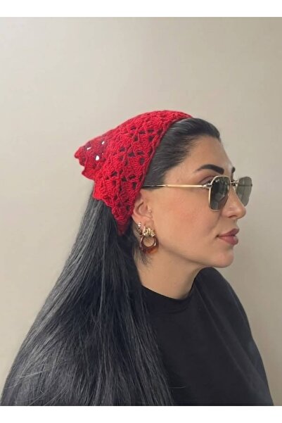 efelia concept Hair Bandanas with Holes and Patterned Summer Design, Hand Kni...
