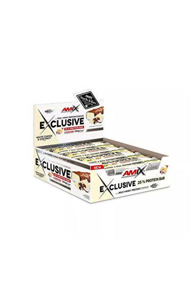 AMIX Exclusive Protein Bar 12x85g - White Choco - Coconut
