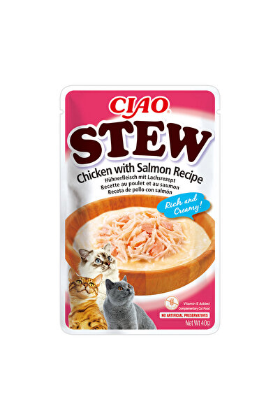 Inaba Ciao Tocană pentru pisici cu pui și somon 40g