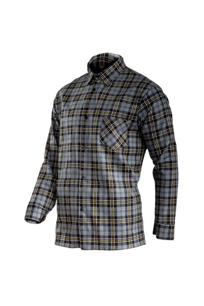 Lahti Pro Camasa flanel cu carouri groasa / gri - s