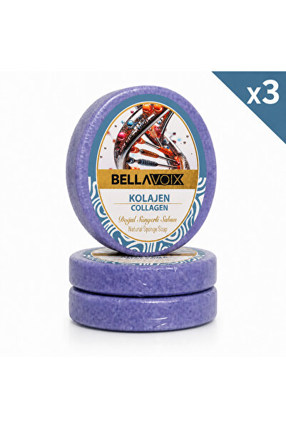 BELLAVOIX Săpun cu burete Colagen X 3buc