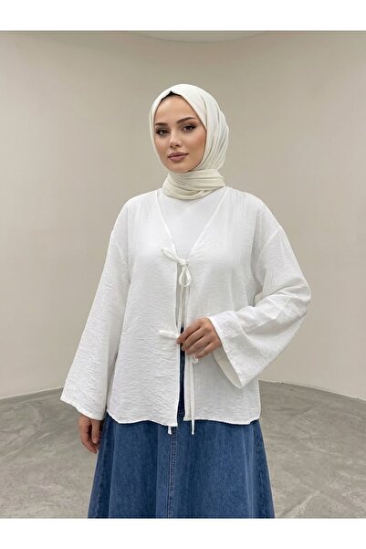 Foremia Front-Tie Tunic-Ecru