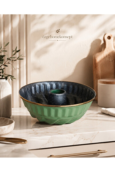 özgehomekonsept 22 cm Non-Stick Granite Inner Surface Enamel Cake Mold – Shap...