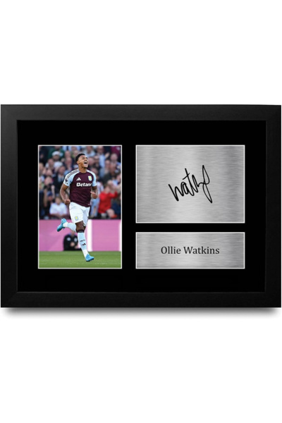 HWC Trading A4 FR Ollie Watkins Aston Villa Presents Printed Signed Autograph...