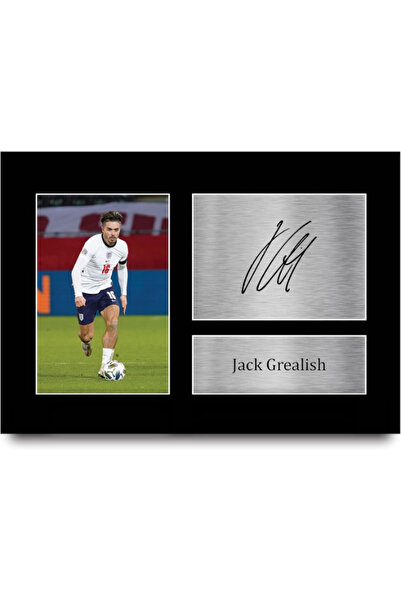 HWC Trading A4 Jack Grealish England Gifts Printed Signed Autograph Picture f...