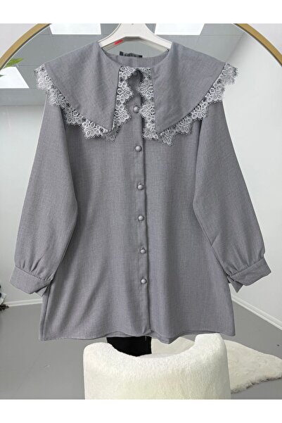 EC MODA Tunic with Lace Collar