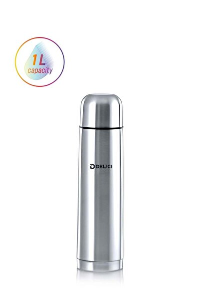 DELICI Thermosteel Vacuum Flask (DSFK 1000), Stainless Steel Bottle 1000ml, D...