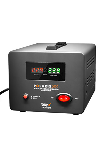 TSY POWER Regulator de tensiune cu servomotor, 500VA, tensiune de intrare 150...