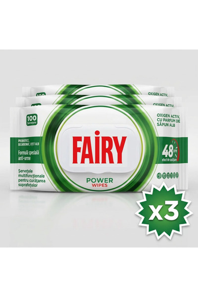 Fairy SET 3 X Servetele Umede Power, 100pcs