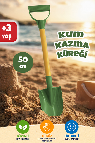 Meleni Toys Kum Kazma Küreği - Çocuk Bahçe Plaj Kum Aktivite Oyuncağı Yeşil