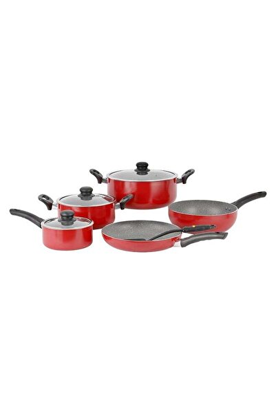 DELCASA 9-Piece Aluminium Non-Stick Coating Durable Design Non-Slip Ergonomic...
