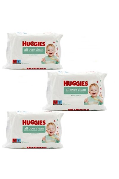 Huggies Pachet cu 3 x șervețele umede pentru bebeluși All Over Clean cu Aloe ...