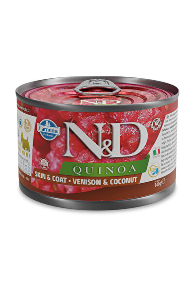 Farmina N&D Quinoa Piele și Blană Carne de Vânat Hrană Umedă pentru Câini Min...