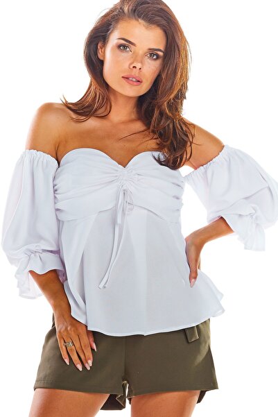 Awama Bluza Dama, Awama, Poliester, Alb, A305, L-XL