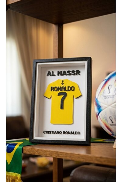3D Brothers Cristiano Ronaldo Al Nassr 3D Jersey Frame – Premium Football Des...