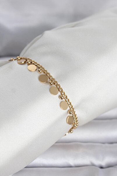 OGHAMAY 316L Steel Gold Color Sequin Model Women's Bracelet