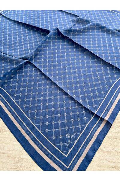 Silk Home Olinda Scarf Blue-Ecru