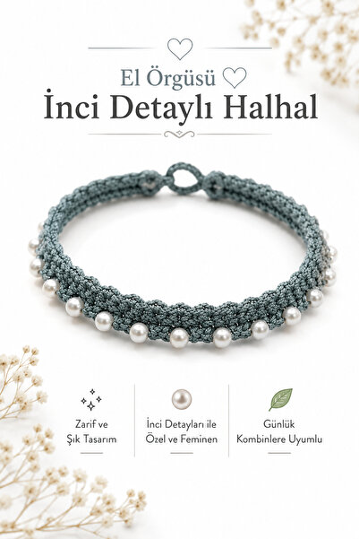 NEHOLİA Hand Knitted Anklet Women's Anklet Beaded Pearl-Colored Wedding Dress...