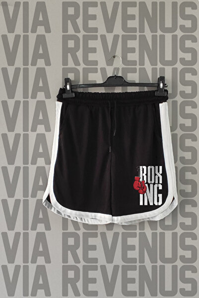 Vordevia Bokserske šortseve za trening u retro stilu, unisex, sa printom